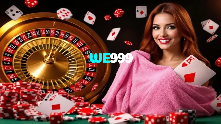 WE999 casino presented on mobile device in Pakistan with slots and live games